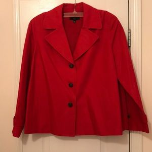 Talbots Woman 20W Red cotton/linen lined jacket